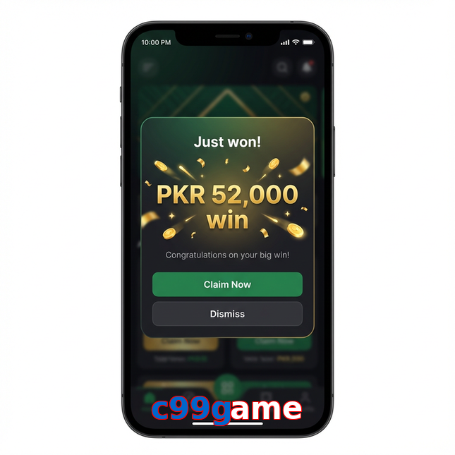 Main screen of C99game win page for PK players